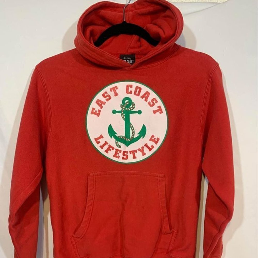 EAST COAST LIFESTYLE (youth) size Medium hoodie! Bright red.
